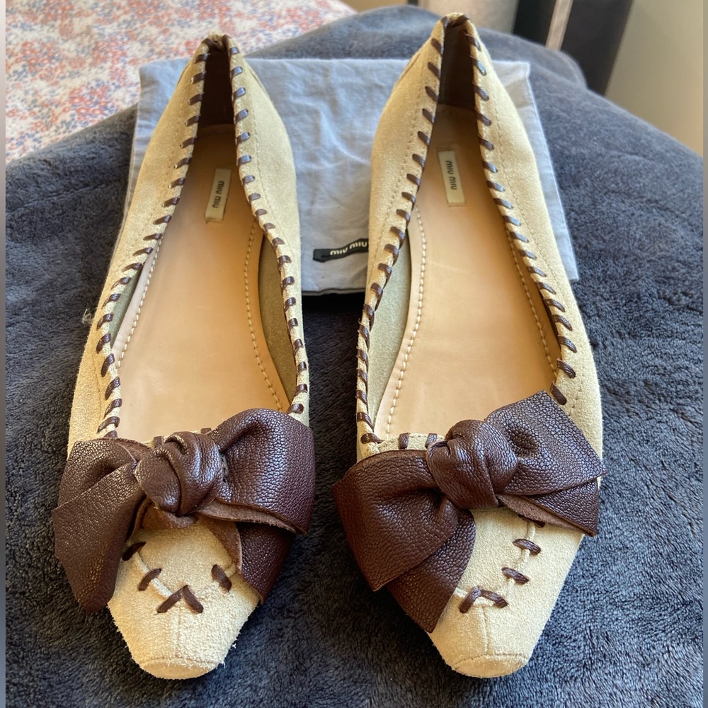 Miu Miu suede flats